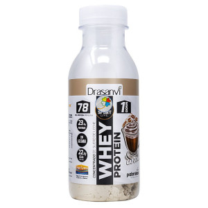 BOTELLA MONODOSIS WHEY PROTEIN CONCENTRADO CAPUCH. 30GR DRASANVI