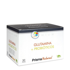 GLUTAMINA CON PROBIOTICOS 30 STICKS PRISMA PREMIUM