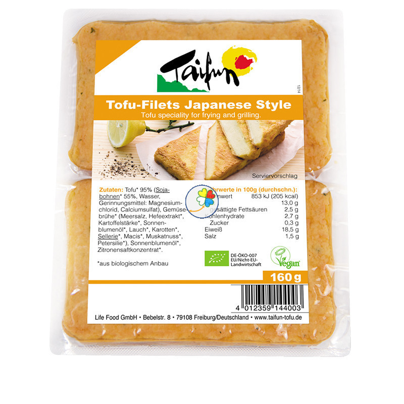 FILETES DE TOFU ESTILO JAPONES BIO 160Gr. TAIFUN