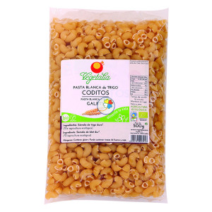 BIO CODITOS (PASTA BLANCA BIOLOGICA) 500Gr. VEGETALIA