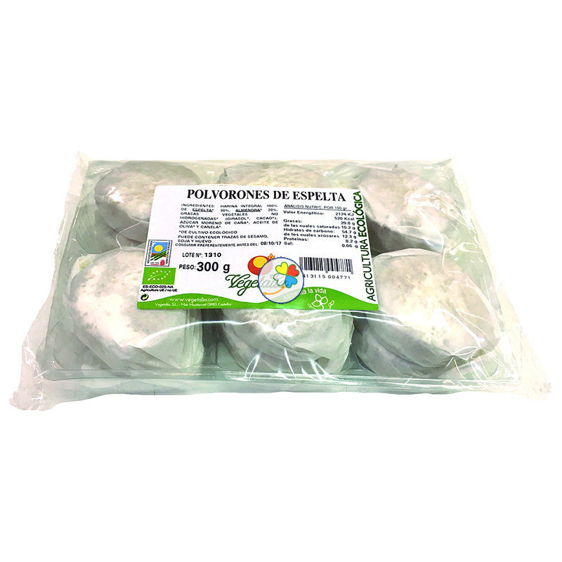 BIO POLVORONES DE ESPELTA 300Gr. VEGETALIA