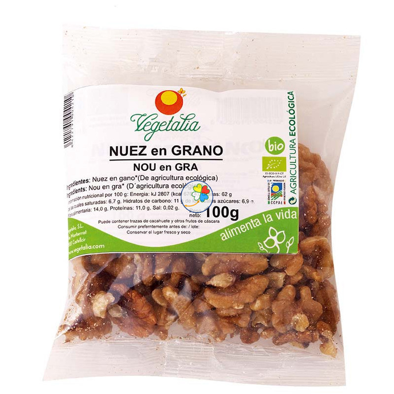 NUEZ EN GRANO ECOLOGICA 100Gr. VEGETALIA