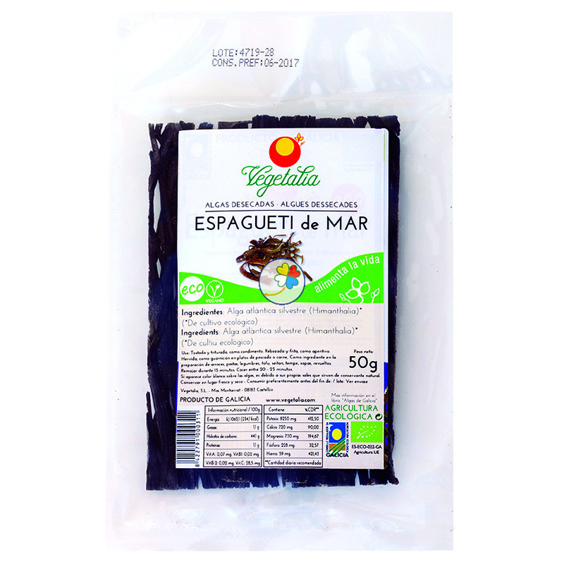 ALGA ESPAGUETTI DE MAR BIO 50Gr. VEGETALIA