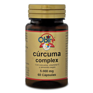 CURCUMA 5000Mg. (95%) + VIT C + PIMIENTA 60 CAPSULAS OBIRE