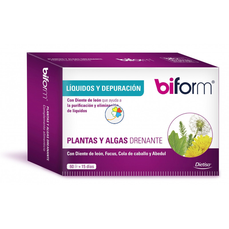 PLANTAS Y ALGAS DRENANTE 60 CAPSULAS BIFORM