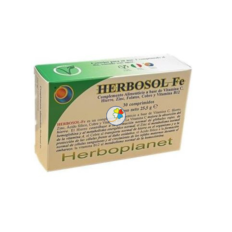 HERBOSOL Fe  25,5 g, 30 comprimidos blister HERBOPLANET