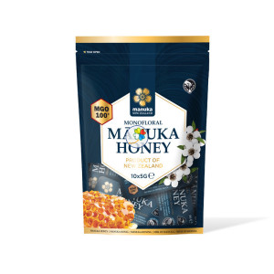 Miel de Manuka RAW Monofloral MGO 100+ (10x5g) Monodosis MANUKA WORLD