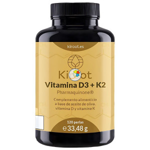 VITAMINA D3 + K2  120PERLAS  KIROOT