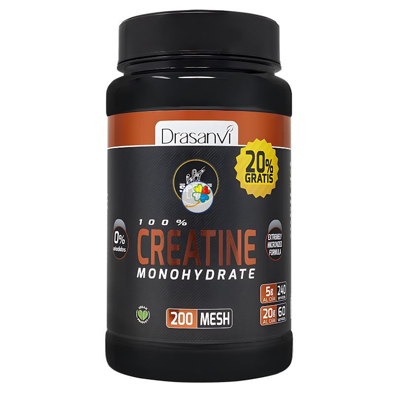 CREATINA MONOHIDRATO 200 MESH 1KG+20% REGALO DRASANVI SPORT LIVE