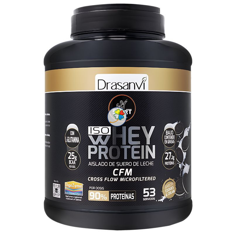 WHEY PROTEIN AISLADO COOKIES AND CREAM 1,6KG DRASANVI SPORT LIVE