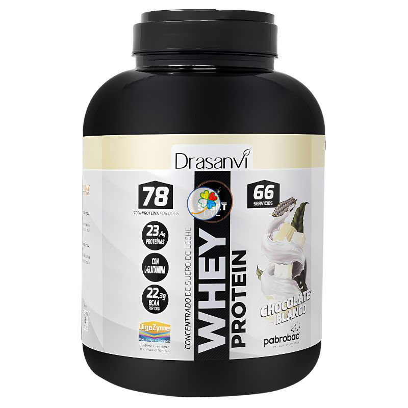 WHEY PROTEIN CONCENTRADA CHOCO BLANCO 2KG DRASANVI SPORT LIVE