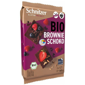 BROWNIE DE CHOCOLATE NEGRO SIN GLUTEN 140GR SCHNITZER