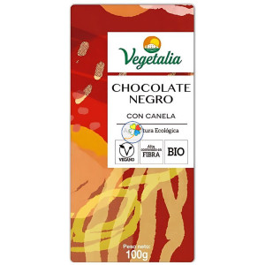 CHOCOLATE NEGRO CON CANELA BIO 100Gr. VEGETALIA