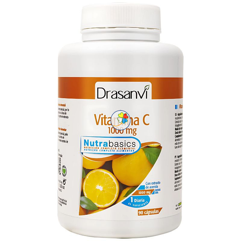 VITAMINA C 1000MG 90 CÁPSULAS NUTRABASICS DRASANVI