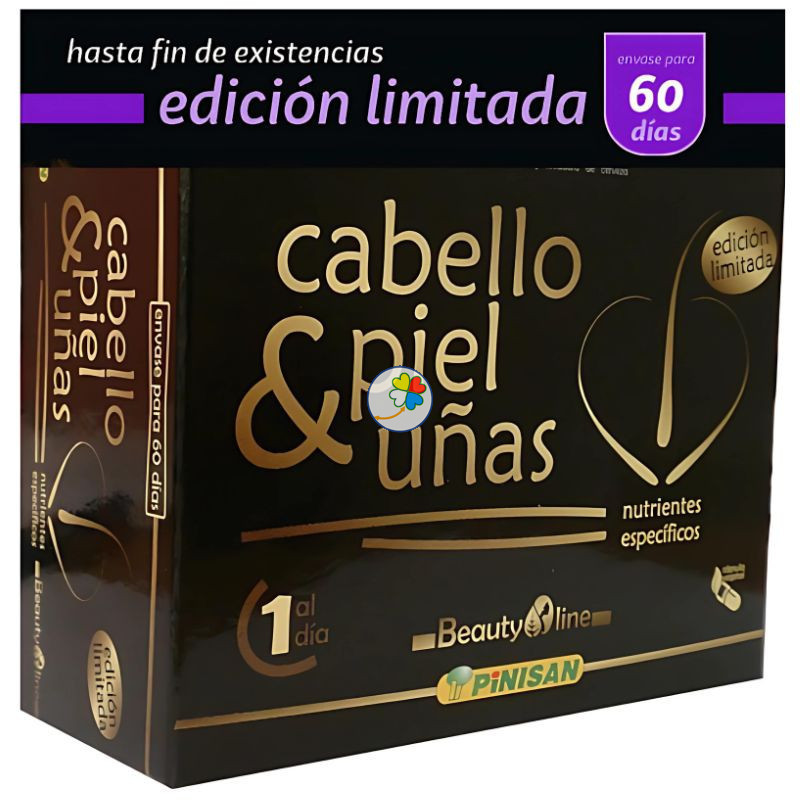 CABELLO, PIEL Y UÑAS 60 CÁPSULAS (EDICIÓN LIMITADA) PINISAN