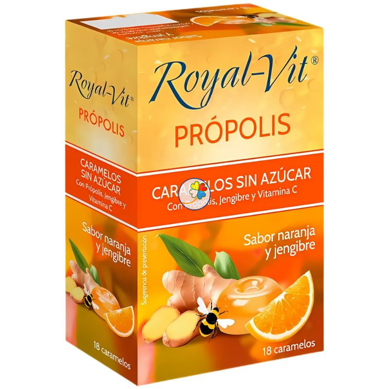 PRÓPOLIS CARAMELOS DE JENGIBRE Y NARANJA ROYAL-VIT