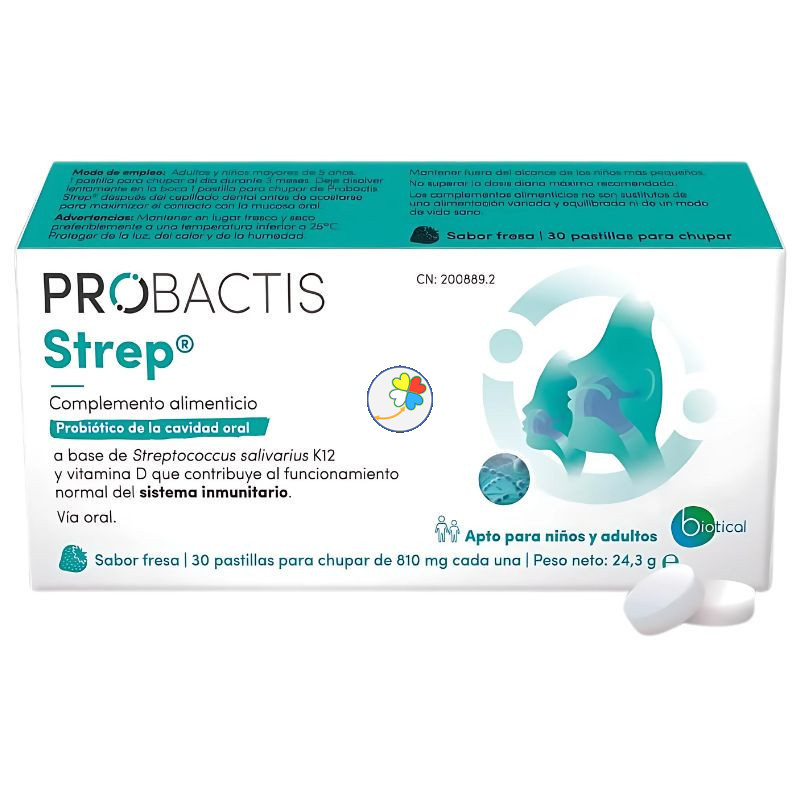 PROBACTIS STREP 30 PASTILLAS BIOTICAL HEALTH