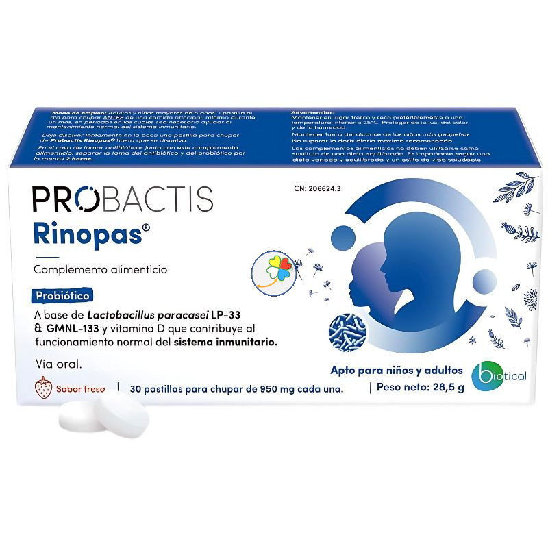 PROBACTIS RINOPAS 30 PASTILLAS BIOTICAL HEALTH