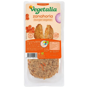 VEGEBURGUER SEITÁN Y ZANAHORIA BIO (4 UNIDADES) 320GR VEGETALIA