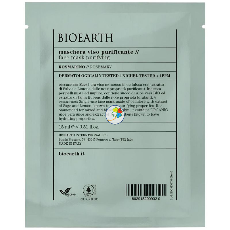 MASCARILLA FACIAL PURIFICANTE CON ROMERO BIOEARTH