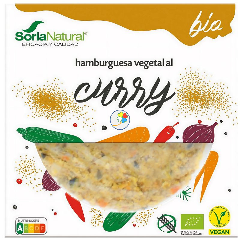 HAMBURGUESA VEGETAL AL CURRY BIO 2 UDS x 100 GR SORIA NATURAL ALIMENTACION