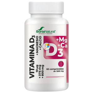 VITAMINA D3+MG LIBERACIÓN SOSTENIDA 60 COMPRIMIDOS SORIA NATURAL