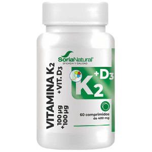 VITAMINA D3+K2 LIBERACIÓN SOSTENIDA 60 COMPRIMIDOS SORIA NATURAL