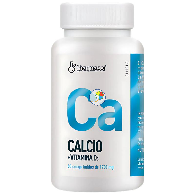 CALCIO + VITAMINA D3 60 COMPRIMIDOS SORIA NATURAL