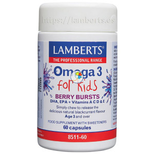 OMEGA 3 PARA NIÑOS CON DHA 100MG/EPA 14MG 100 CÁPSULAS LAMBERTS