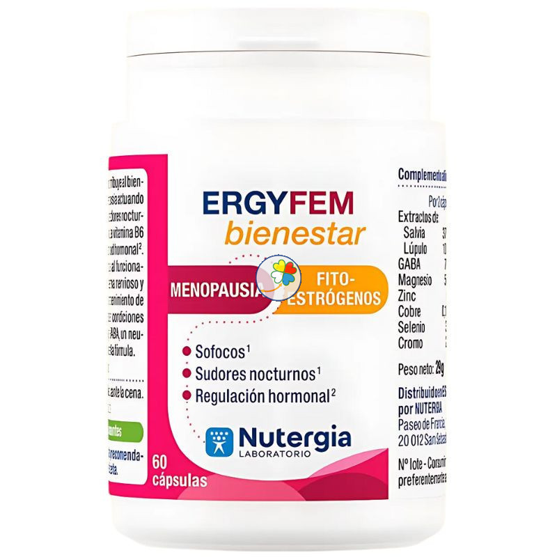 ERGY-FEM BIENESTAR 60 CÁPSULAS NUTERGIA ERGY-FEM BIENESTAR 60 CÁPSULAS NUTERGIA
