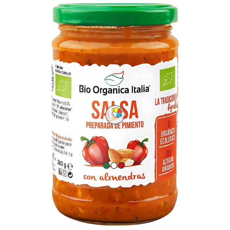SALSA DE PIMIENTO CON ALMENDRAS 280G BIO ORGANICA ITALIA