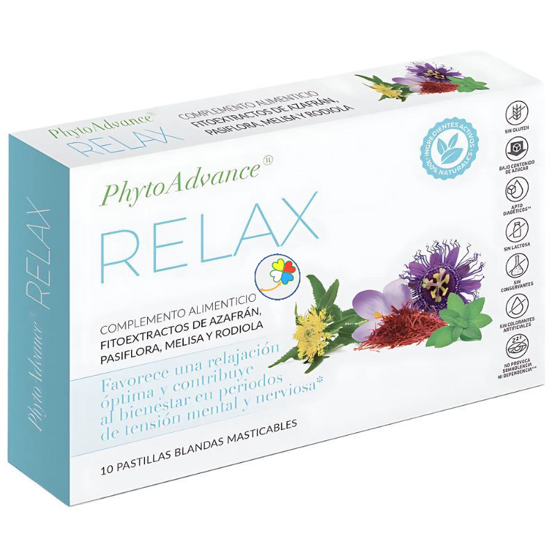 RELAX 10 PASTILLAS BLANDAS MASTICABLES PHYTOADVANCE