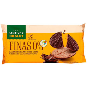 GALLETA FINA 0% SIN GLUTEN CHOCOLATE NEGRO 90G SANTIVERI