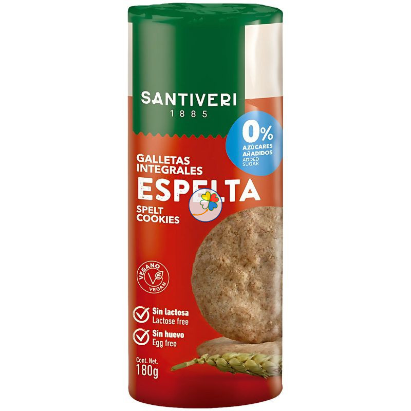 GALLETAS INTEGRALES ESPELTA 0% 180G SANTIVERI