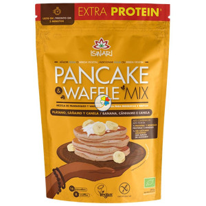 PANCAKE & WAFFLE MIX PLÁTANO, CÁÑAMO Y CANELA 400G ISWARI