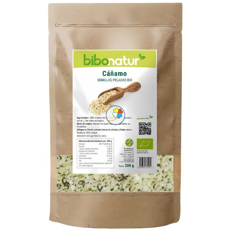 SEMILLAS DE CÁÑAMO PELADAS ECO 200G BIBONATUR SEMILLAS DE CÁÑAMO PELADAS ECO 200G BIBONATUR