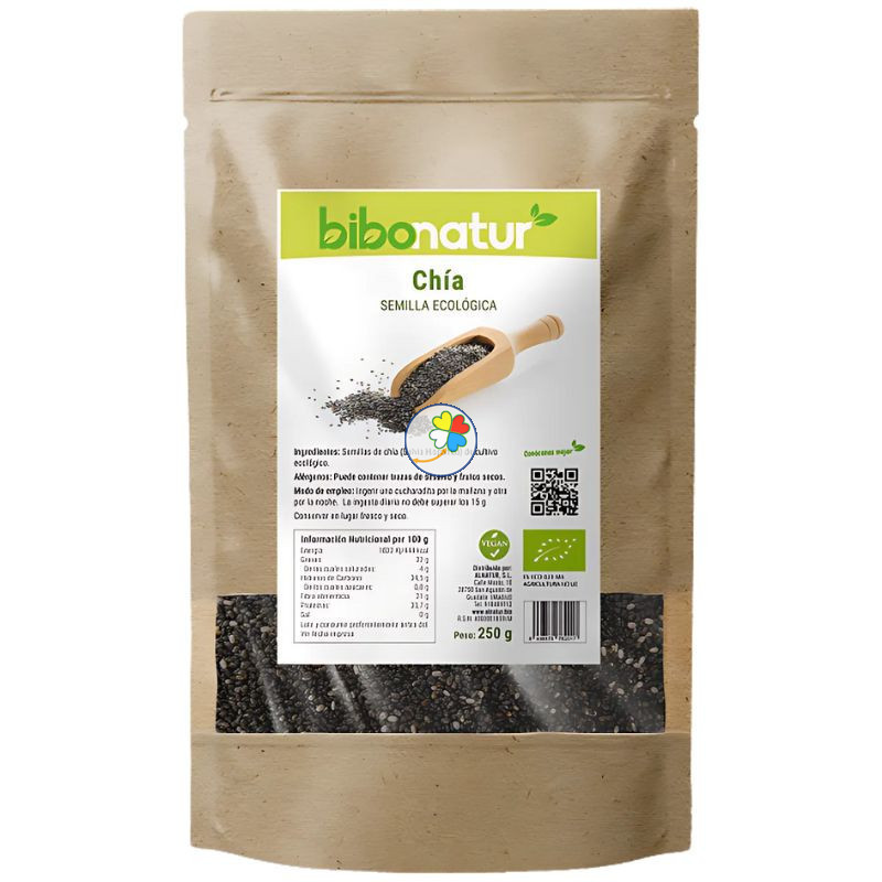 SEMILLAS DE CHÍA ECO 250G BIBONATUR