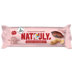 BARRITA ORGÁNICA DE CACAO Y CACAHUETE 40G NATRULY