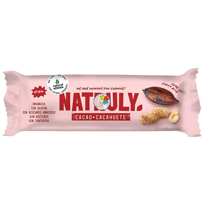 BARRITA ORGÁNICA DE CACAO Y CACAHUETE 40G NATRULY BARRITA ORGÁNICA DE CACAO Y CACAHUETE 40G NATRULY