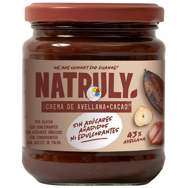 CREMA DE CACAO Y AVELLANAS 285G NATRULY