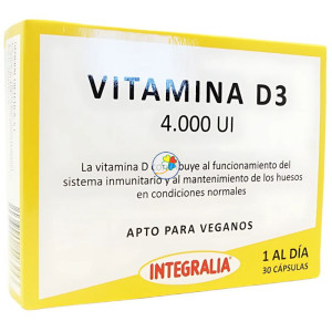 VITAMINA D3 4000UI 30 CÁPSULAS INTEGRALIA