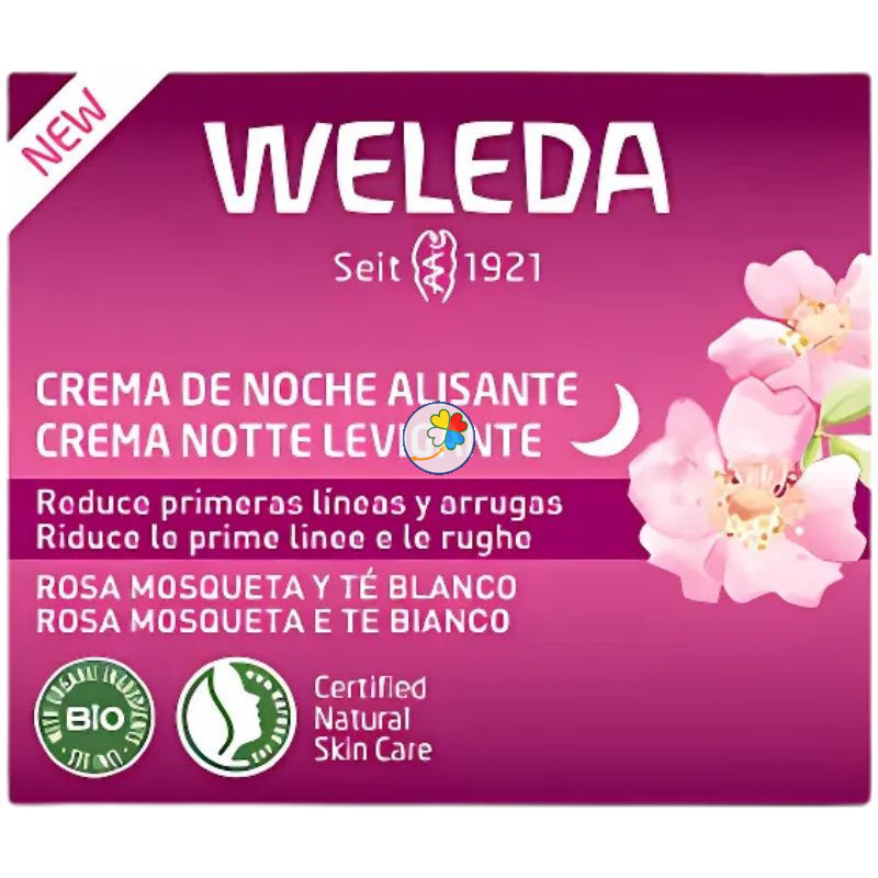 CREMA DE NOCHE ALISANTE DE ROSA MOSQUETA Y TÉ BLANCO 40ML WELEDA