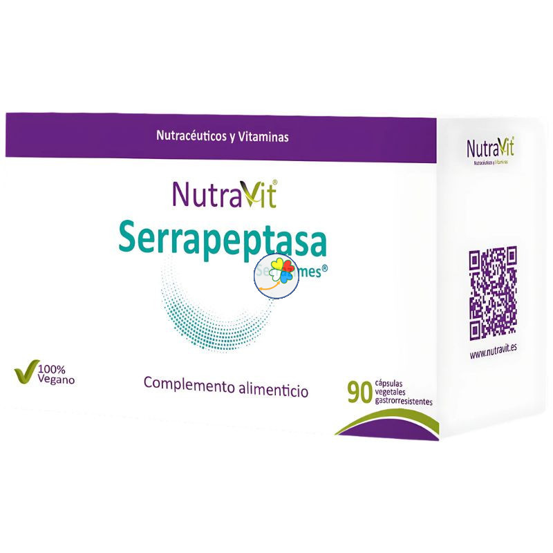 SERRAPEPTASA SERRAZIME 90 CÁPSULAS NUTRAVIT