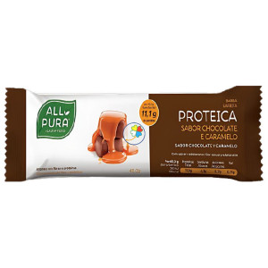 BARRITAS PROTEICAS CHOCOLATE Y CARAMELO 24 UNIDADES ALL PURA