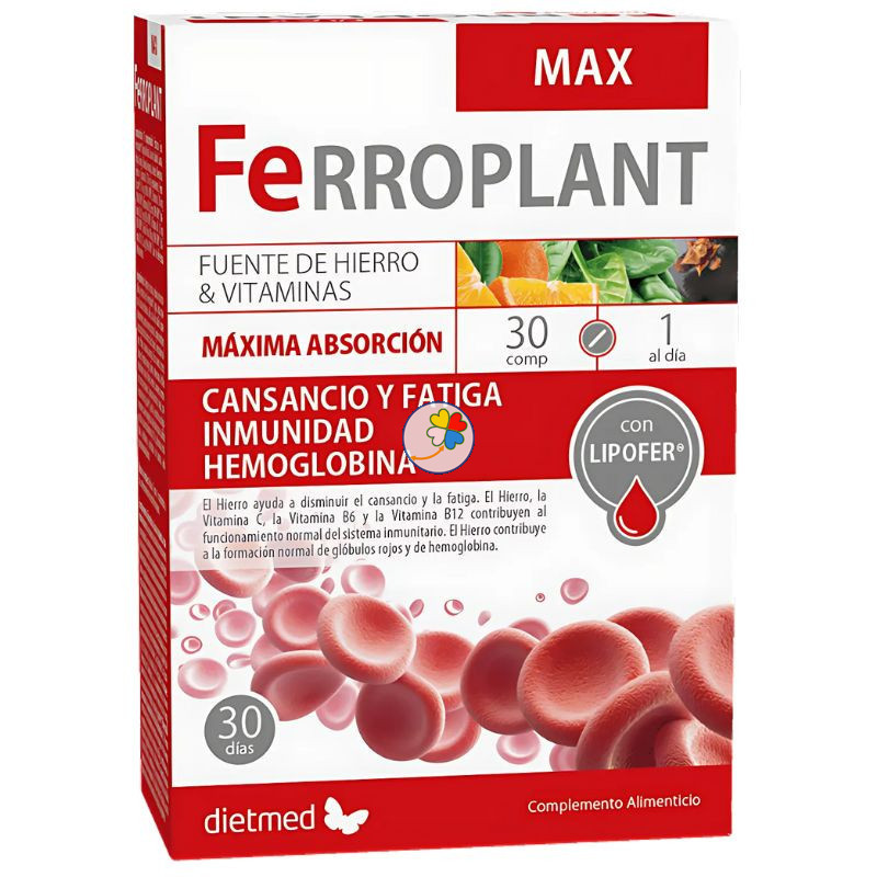 FERROPLANT MAX 30 COMPRIMIDOS DIETMED