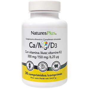 CA/MG/D3 + K2 30 COMPRIMIDOS NATURES PLUS