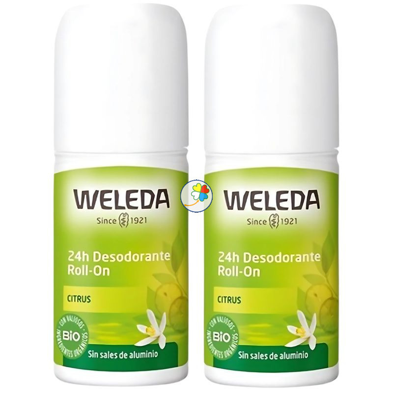 DUPLO DESODORANTE CITRUS ROLL-ON 50% WELEDA