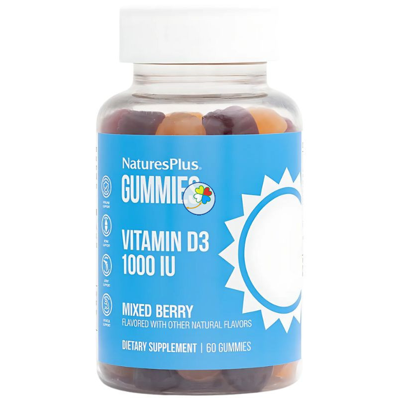 GUMMIES VITAMINA D3 1000UI 60 GOMINOLAS NATURES PLUS