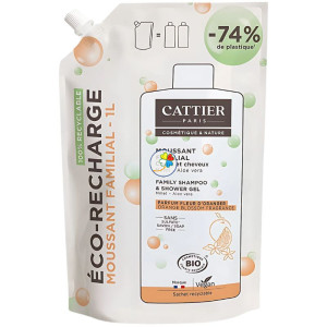 RECARGA GEL DUCHA Y CHAMPÚ FAMILIAR SS 1L CATTIER