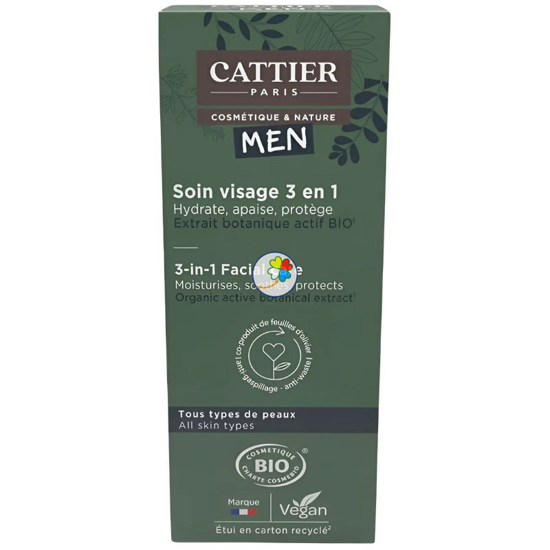 CUIDADO FACIAL 3 EN 1 PARA HOMBRE 50ML CATTIER